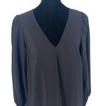 H&M  Women's Viscose V-Neck High Slit Crepe‎ Midi Dress Black Size XS Photo 1