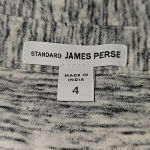 James Perse Standard  Womens Heathered Gray Long Sleeve‎ Henley Top 4 XL Photo 2