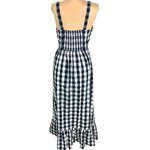 J.Crew Blue White Buffalo Gingham Check Midi Dress Size S Nautical Resort Rush Photo 4