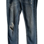 JET John Eshaya Distressed Skinny Jeans Size 4 Lightning Bolt Pocket Blue Photo 0