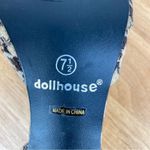 Dollhouse Houndstooth Fabric Buckle Pointed Toe Heels Tan Brown 7.5 Photo 11