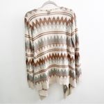 Wet Seal Aztec open Cardigan Sweater Large Brown Beige Long Sleeve Bohemian Photo 2