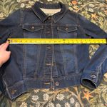 REWASH  Denim Jacket Womens Small Blue Trucker Jean Dark Wash Button Front Photo 1