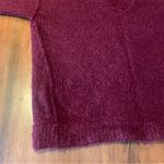 Free People Sweater Songbird Boucle Oversized Burgundy V-Neck Alpaca Blend Warm Photo 5