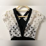 Sandro black&white lace-top mid-dress Photo 1