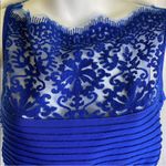 Tadashi Shoji  Pintuck Jersey Boatneck Sheer Dress size medium NWOT Photo 4