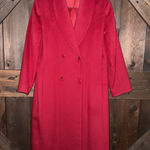 Vintage Karen Petites Red Wool Coat Made In USA Measurements In Pictures Size undefined Photo 0