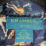 Enamels 100% Silk Robe Kimono Vintage Equestrian Horse Print One Size Blue Size undefined Photo 5