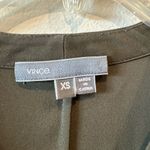 Vince  silk V-neck loose fit blouse in army green size XS Photo 4