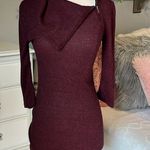 No Boundaries Sweater Dress Burgundy Wine Comfy Stretchy Form Fitting Fits Small Medium Mini Photo 1