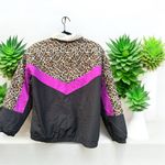 American Eagle  Vintage Jacket Small
Leopard Animal Print 80s Retro Zip Photo 1