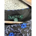 Lauren Ralph Lauren Sheath Dress‎ 2P Black Floral Embroidered Whimsigoth Fairy Photo 1