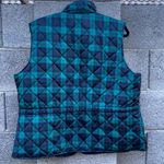 st. john's bay Puffer Green Checkered Winter Jacket Vest Women's Large Photo 4