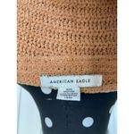 American Eagle  Womens Sweater Sz XS S Slouchy V-Neck‎ Chenille Tan Longer Length Photo 6