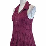 About A Girl  Berry Color Wrinkled sleeveless Top Photo 2
