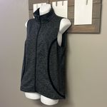 Under Armour Heather Black Sleeveless Athletic Mock Neck Layering Zip Vest-Med Photo 1