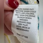 Kerri Rosenthal XOKR Rainbow Embroidered Hearts Cream Cardigan Small $348 Photo 5