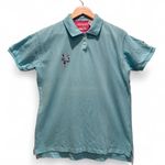 Vintage Pivot Rules Turquoise Women's Golf‎ Short Sleeve Polo Shirt Medium Blue Photo 5