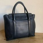 CUYANA Trapeze Large Satchel Black Pebbled Leather Top Handle‎ School Work Bag Photo 1