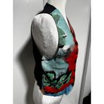 Vintage Sharon Anthony Abstract Art to Wear Vest Sleeveless Top Unique size 8 Black Photo 1