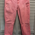 Gap Skinny Mini Orangy-pink Denim Jeans Size 8 Low Rise Zip Pockets Photo 0