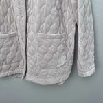 Knox Rose | Button Oversized Shacket Quilted Velour Jacket Ivory Nude | XL Photo 3