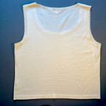 St. John  Knit Shell Top,‎ Vintage, Sleeveless, Cream, Size XL Photo 1