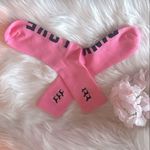 Victoria's Secret Pink Victoria’s Secret Socks with Black Signature Dog Design Photo 3