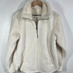 Abercrombie & Fitch Abercrombie Fitch Women's Sherpa Fleece 1/4 Zip PulloverJacket Cream Size Small Photo 0