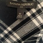 Banana Republic • Black & White Plaid Flannel Shirt Dress Size 10 Photo 1