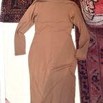 Turtleneck midi sweater dress Tan Size L Photo 1