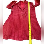 Eileen Fisher Jacket Organic Linen Doubleweave Coat Pocket Women’s Medium Red Photo 13