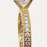 Solitaire Gold plated 7mm  Eternity Ring Size 7 Photo 13