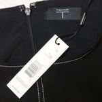 T Tahari Jumpsuit Women 14 XL Black Sleeveless Belted Contrast-Stitch Wide Leg Photo 8