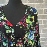 Maeve Anthropologie  Black Floral Print Petal Palette Dress Women’s Size Small Photo 6