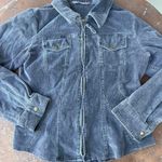 At Last Retro  gray corduroy zip up jacket / fits sz s-L Photo 0