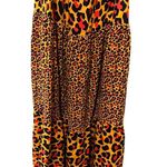 Maaji  Animal Print Maxi Cover-up Dress Orange Sz M Photo 3