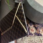 Beautiful PU leather clutch large envelope pouch Brown Photo 6