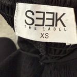 SEEK the Label Smocked V Neck Mini Dress in Black Size Extra Small Photo 4