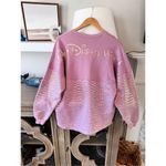 Disney Walt Worlds 50th Anniversary Crewneck Sparkle Sweater in Pink Size Small Photo 5