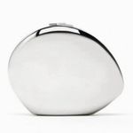 ZARA  NWOT silver round box bag clutch bag Photo 4