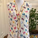 Modcloth  EUC Colorful Chinese Zodiac Animal Print Sleeveless Blouse Photo 1