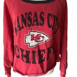 47 Brand Kansas City Chiefs Cropped Sweatshirt Red Black Sporty Womens L Photo 1