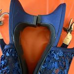 J.Renee Navy Lace Slingback Heels with Bow Blue Size 9.5 Photo 6