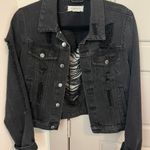 Ci Sono Black Ripped Denim Jacket Photo 0