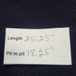 ZARA  Navy Knit Pullover with Zipper Hem and Blue Stripe Accent NWT Size Medium Photo 15