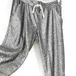 David Lerner  Sequin Lounge Joggers Silver S Photo 1