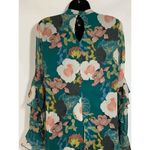 As You Wish As U Wish Womens Midi Dress Floral Long Sleeve Choker Neckline Multicolor Small Photo 2