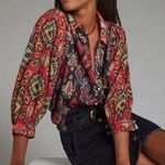 Anthropologie  Forever That Girl Paisley Buttondown Shirt Size Small Photo 0