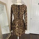 90s 2000s Leopard Cheetah Animal Print Tan Black Soft Grunge Micro Mini Dress S Brown Photo 1